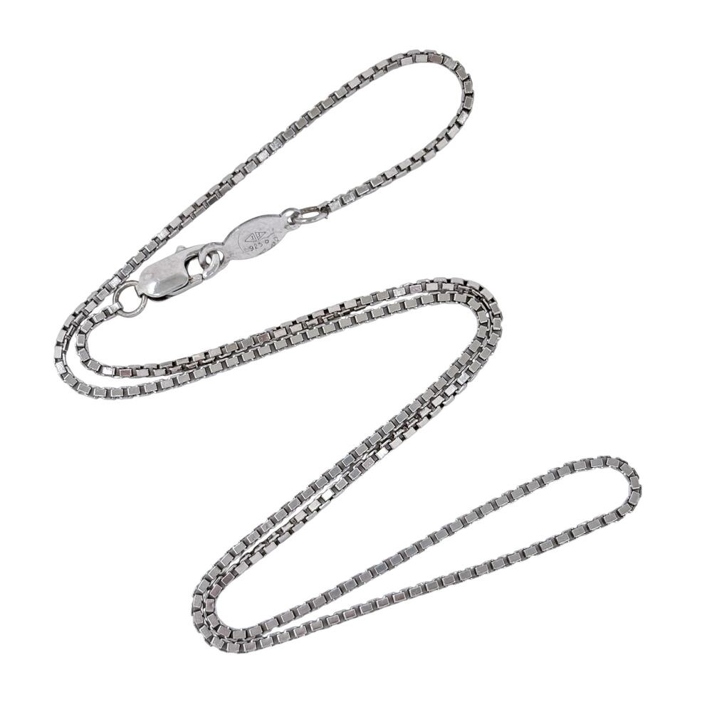 Estate Judith Jack Sterling Silver 925 1.3mm Box Link Chain Necklace 16"